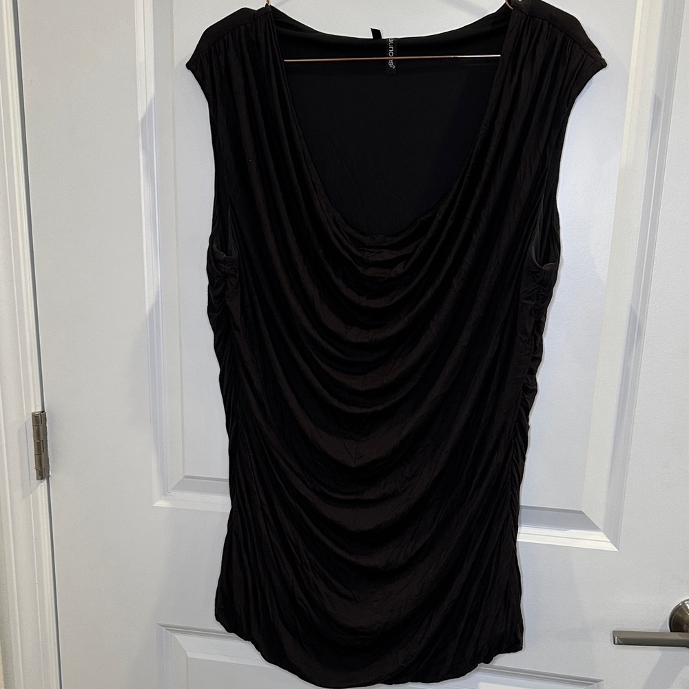 Maurices Black Draped Blouse